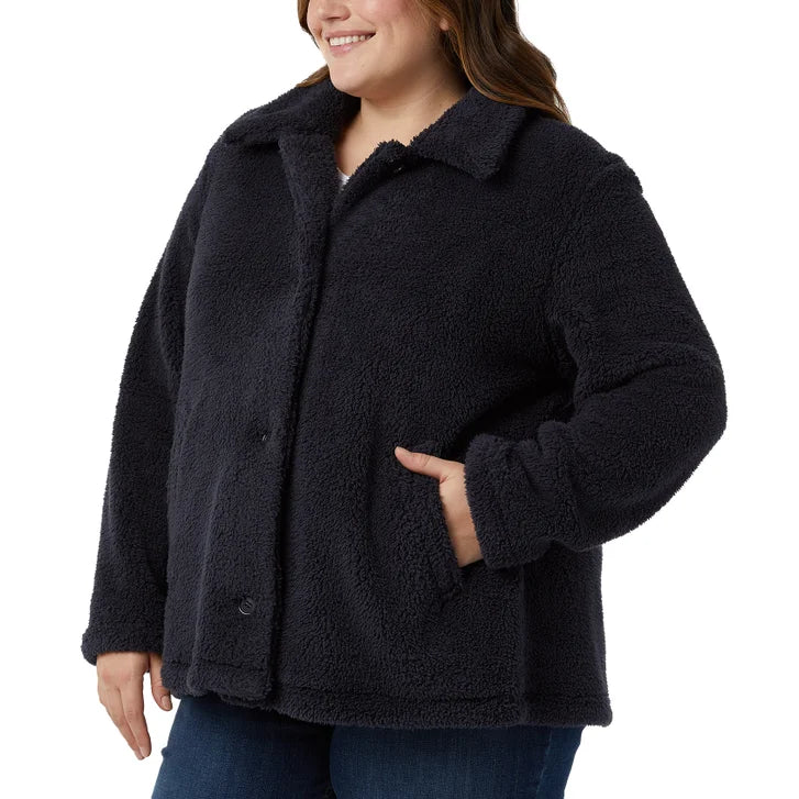 32 Degrees Women's Cozy Fleece Button Front Jacket