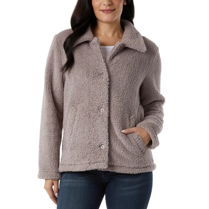 32 Degrees Women's Cozy Fleece Button Front Jacket