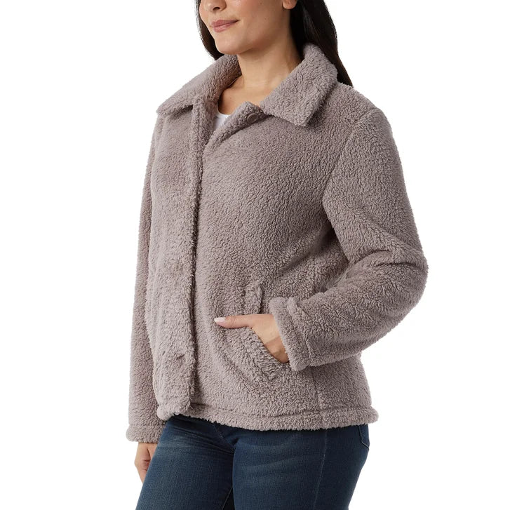 32 Degrees Women's Cozy Fleece Button Front Jacket