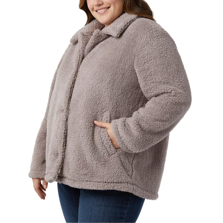 32 Degrees Women's Cozy Fleece Button Front Jacket