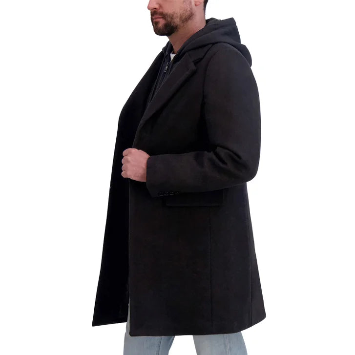 DKNY Men's Faux Wool Coat