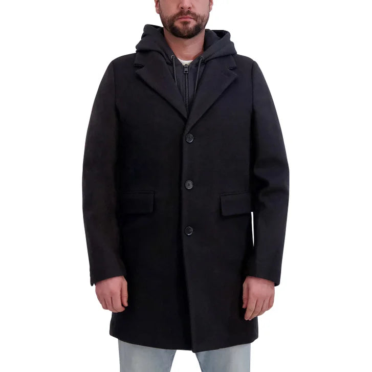 DKNY Men's Faux Wool Coat