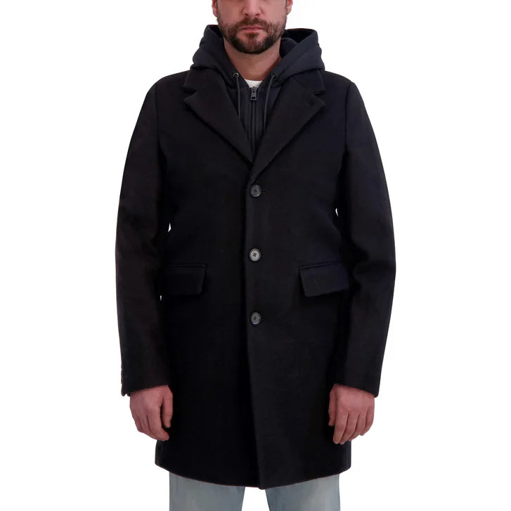 DKNY Men's Faux Wool Coat