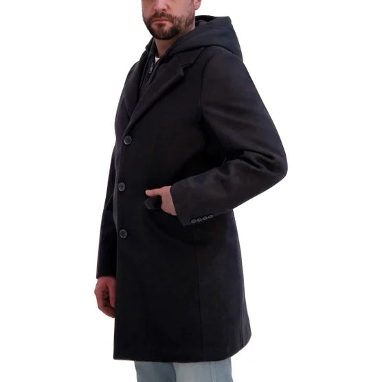Dkny Mens Faux Wool Coat