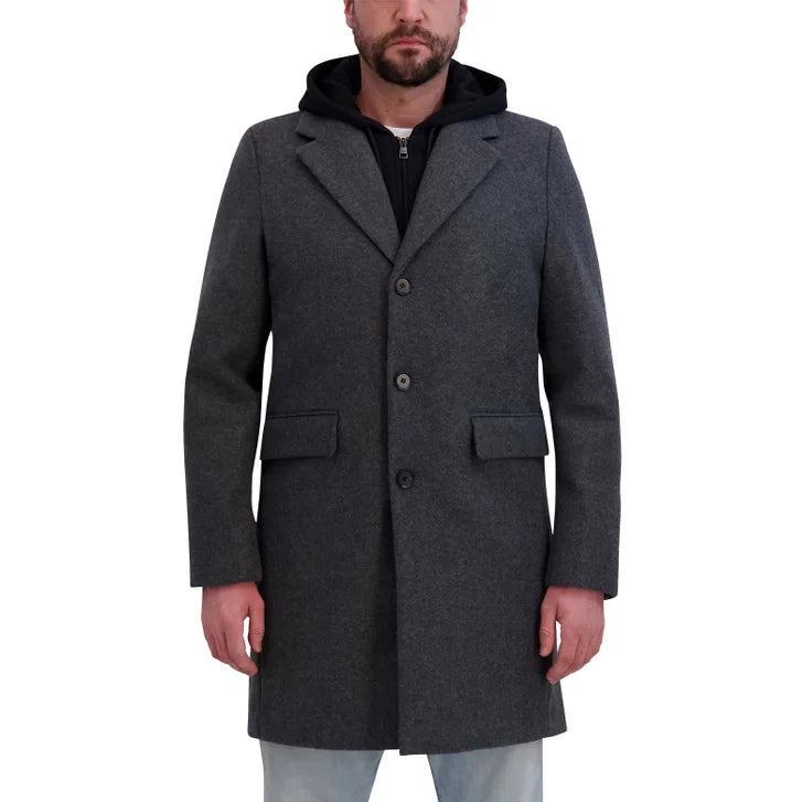 DKNY Men's Faux Wool Coat