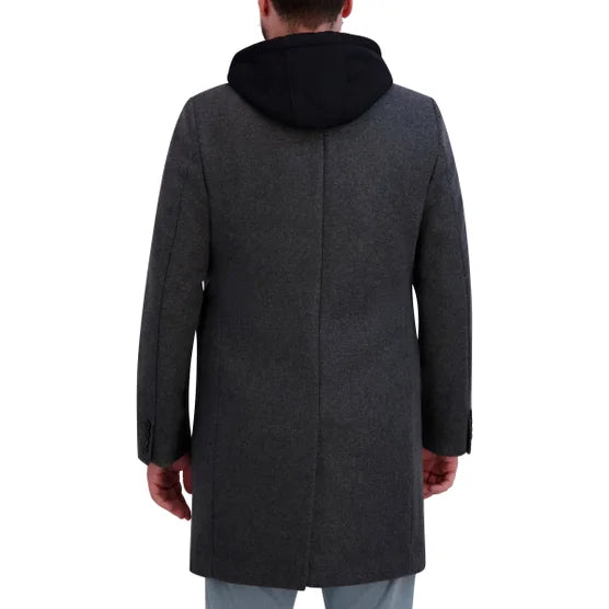Dkny Mens Faux Wool Coat