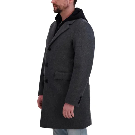 Dkny Mens Faux Wool Coat
