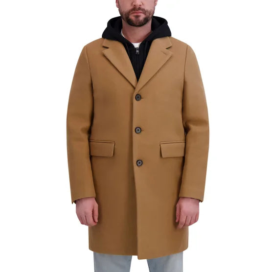 Dkny Mens Faux Wool Coat