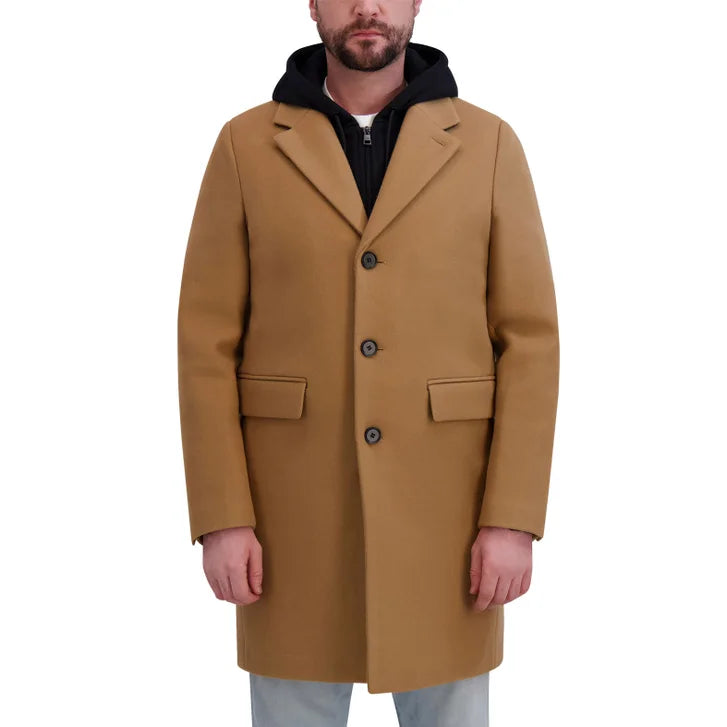DKNY Men's Faux Wool Coat