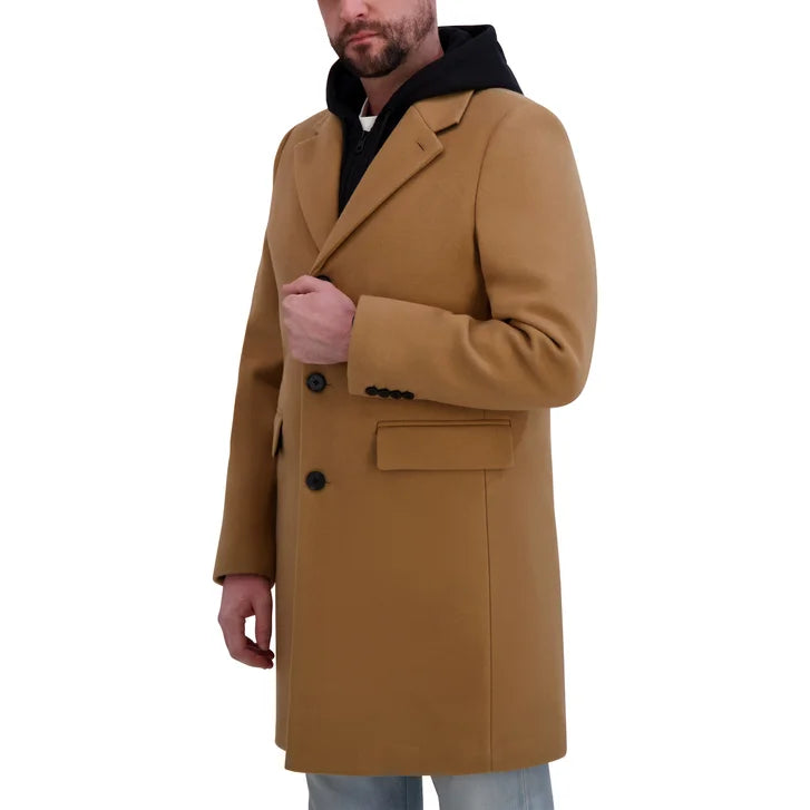 DKNY Men's Faux Wool Coat