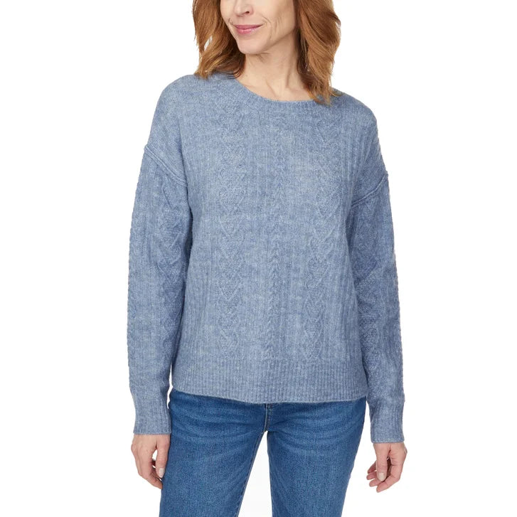 Legendary Outfitters Women's Cable Crewneck Sweater