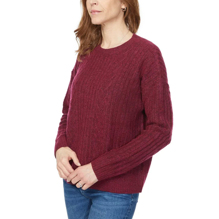 Legendary Outfitters Women's Cable Crewneck Sweater