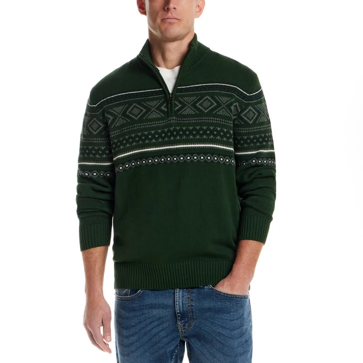 Weatherproof Vintage Men's 1/4 Zip Holiday Sweater