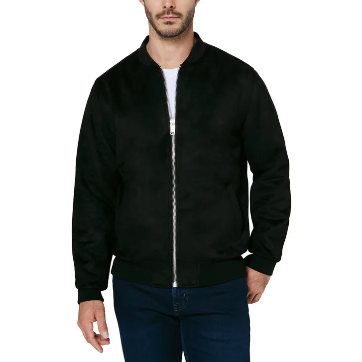 Infinity Men's Faux Suede Bomber Jacket
