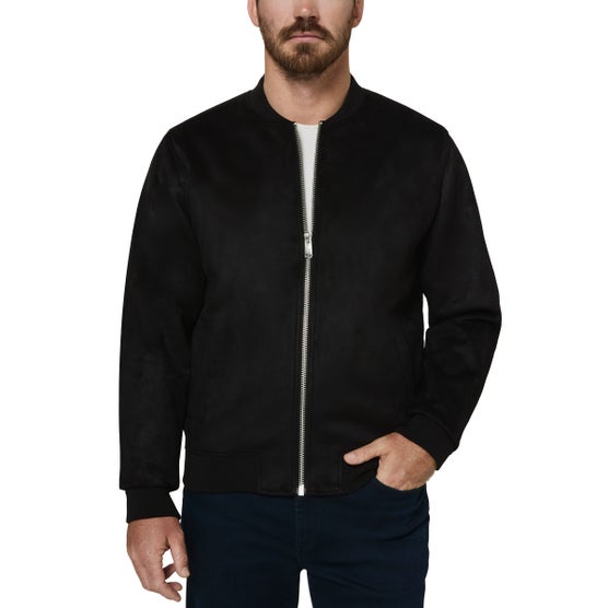 Infinity Mens Faux Suede Bomber Jacket