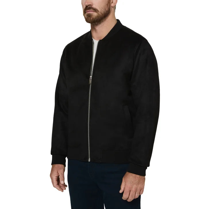 Infinity Men's Faux Suede Bomber Jacket