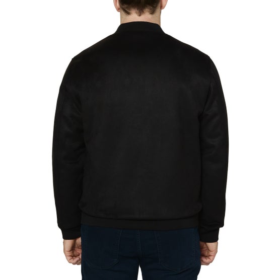 Infinity Mens Faux Suede Bomber Jacket