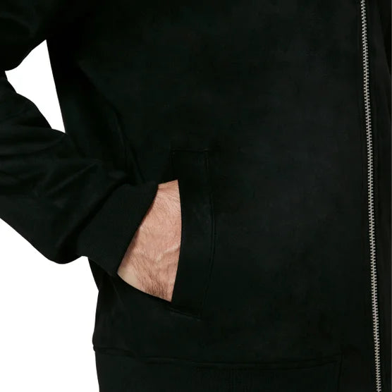 Infinity Mens Faux Suede Bomber Jacket