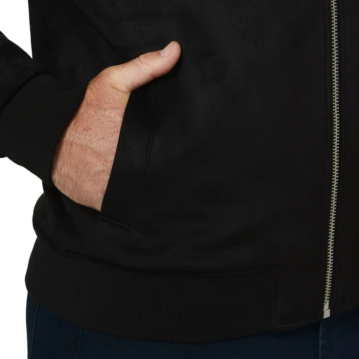 Infinity Men's Faux Suede Bomber Jacket