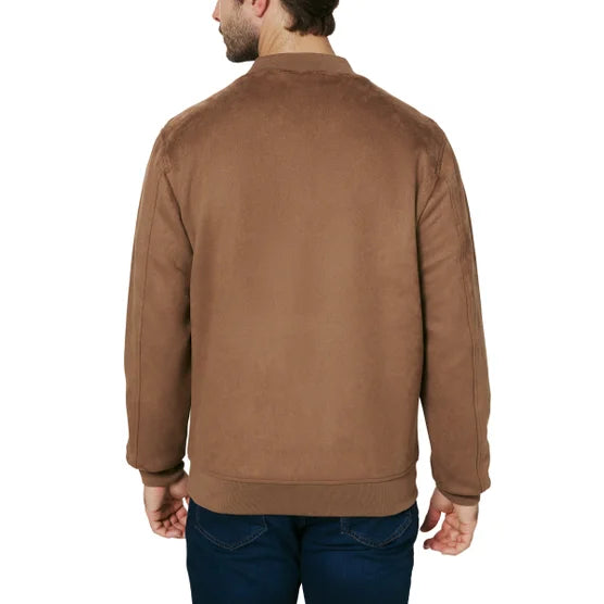 Infinity Mens Faux Suede Bomber Jacket