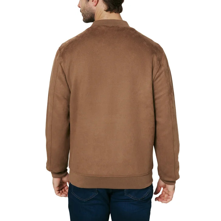 Infinity Men's Faux Suede Bomber Jacket