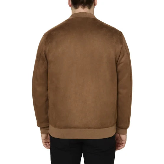 Infinity Mens Faux Suede Bomber Jacket