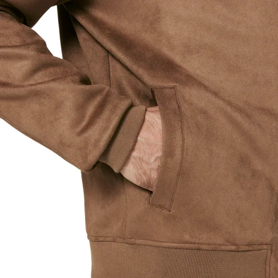 Infinity Mens Faux Suede Bomber Jacket