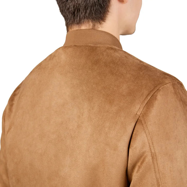 Infinity Men's Faux Suede Bomber Jacket