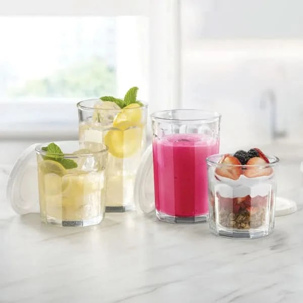 Libbey Atria 16pc Glassware Set with Lids