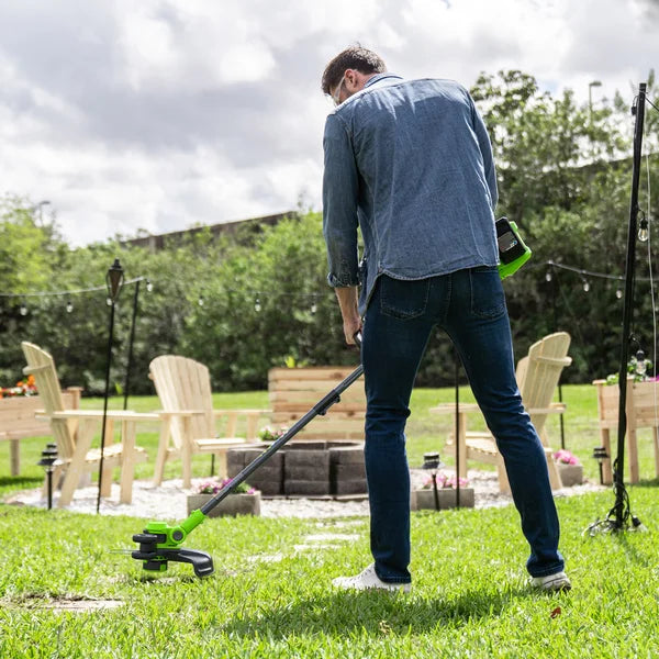 Greenworks 2x24V Mower, Trimmer, Blower Combo Kit with (4) 4ah Batteries