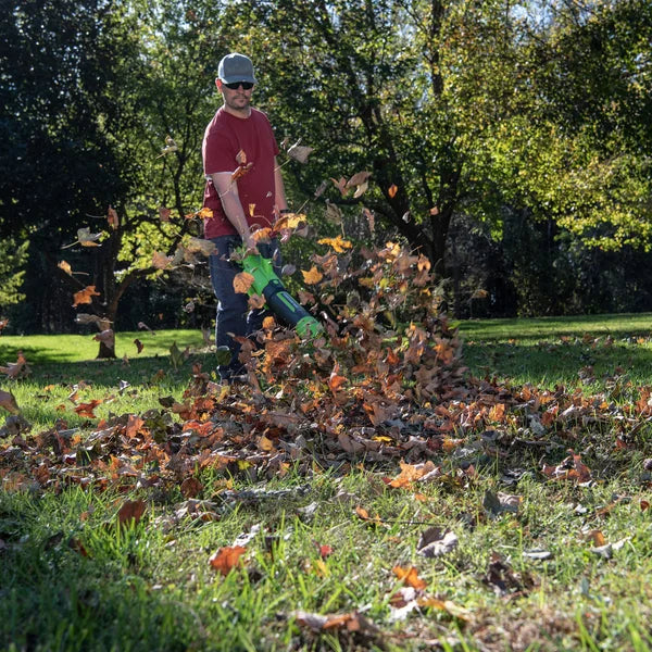 Greenworks 2x24V Mower, Trimmer, Blower Combo Kit with (4) 4ah Batteries