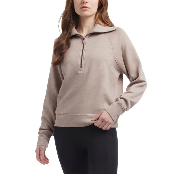Danskin Women's Luxe Half Zip Top