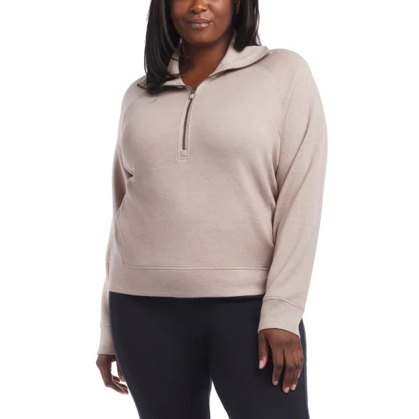 Danskin Women's Luxe Half Zip Top