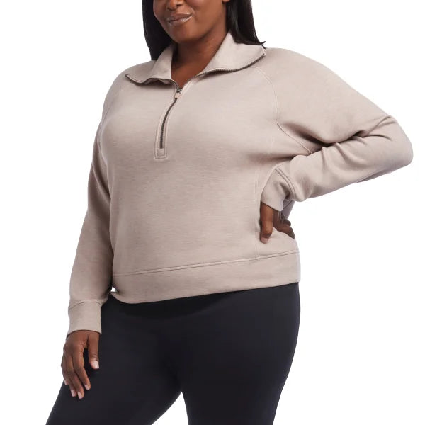 Danskin Women's Luxe Half Zip Top