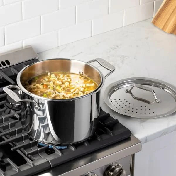 All-Clad Simply Strain, Stainless Steel Multipot with Straining Lid, 8-Quart