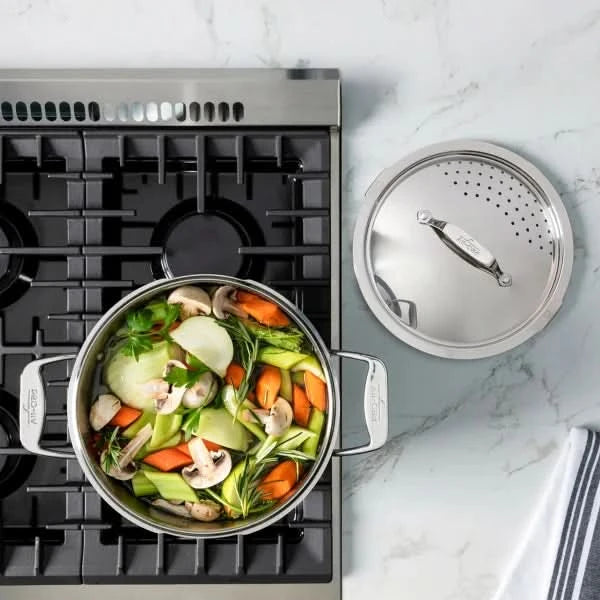 All-Clad Simply Strain, Stainless Steel Multipot with Straining Lid, 8-Quart