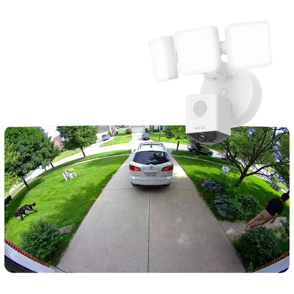 Wyze Wired 2.5k Floodlight Pro and Indoor/Outdoor Security Camera Bundle