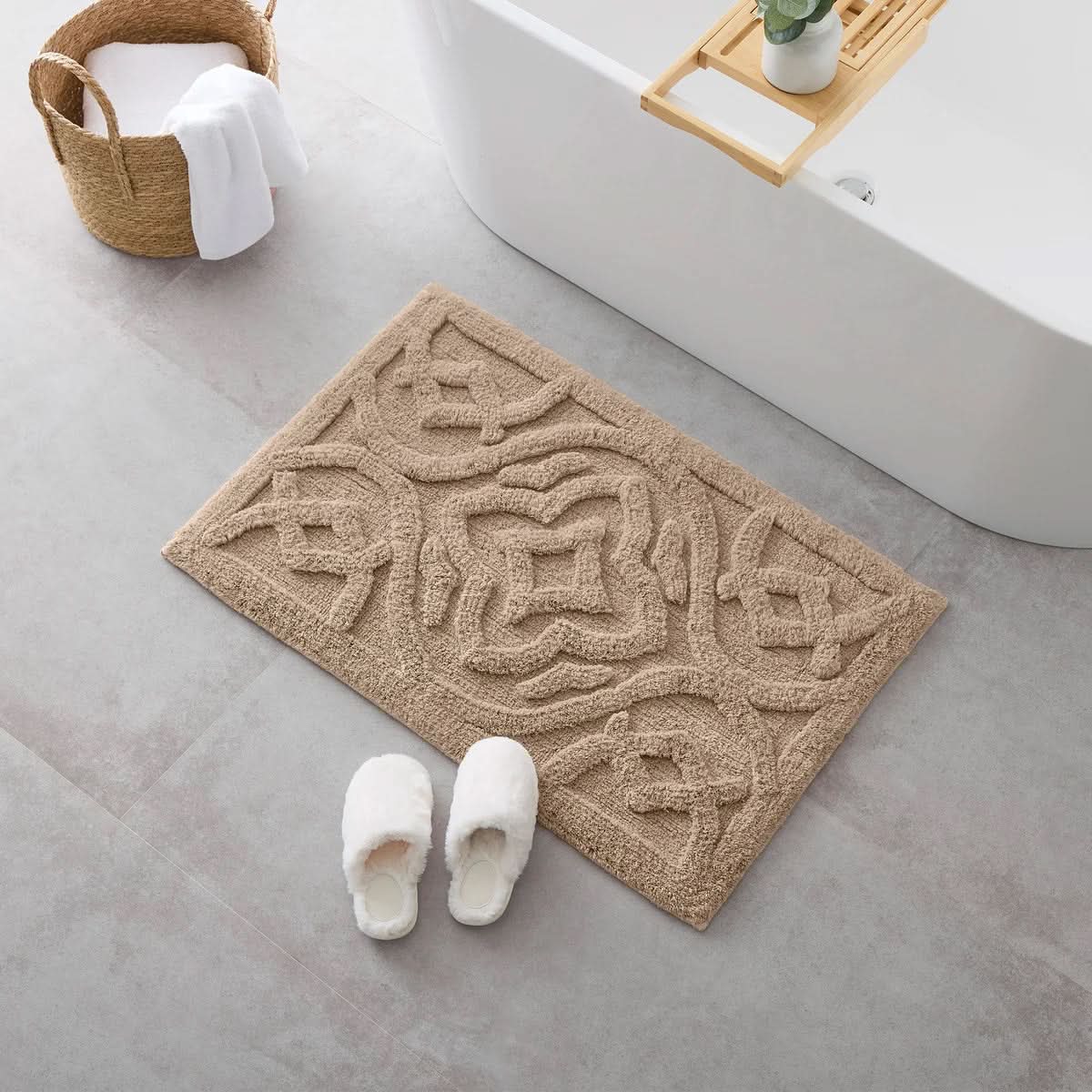 Welhome 100% Cotton Tufted Bath Rug