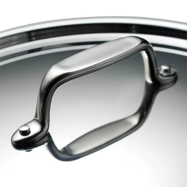 Tramontina 4-piece Stainless Steel Fry Pan Set with Ceramic Nonstick Interior and Lids