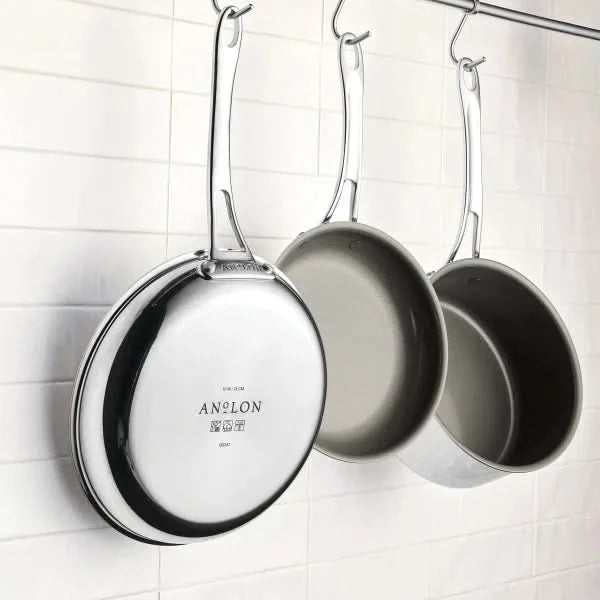 Anolon EverLast Ceramic Nonstick 11-piece Cookware Set, Stainless Steel