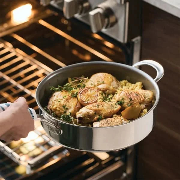 Anolon EverLast Ceramic Nonstick 11-piece Cookware Set, Stainless Steel