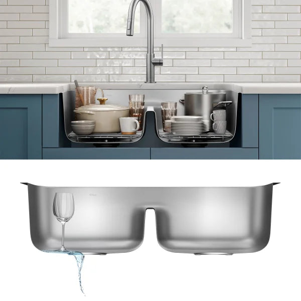 Kraus 33” Undermount Stainless Steel Kitchen Sink with Pull Down Faucet