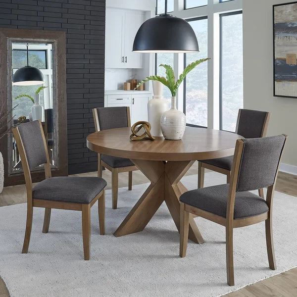 Zealand 54" Round Dining Table and 4 Chairs