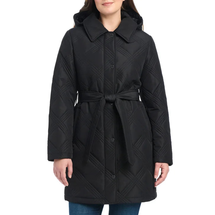 Jones New York Women's Belted Quilt Jacket