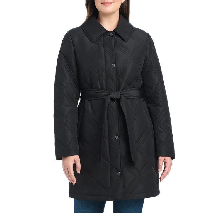 Jones New York Women's Belted Quilt Jacket