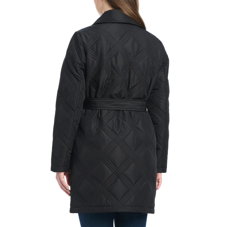 Jones New York Women's Belted Quilt Jacket
