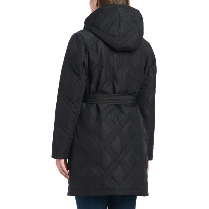 Jones New York Women's Belted Quilt Jacket
