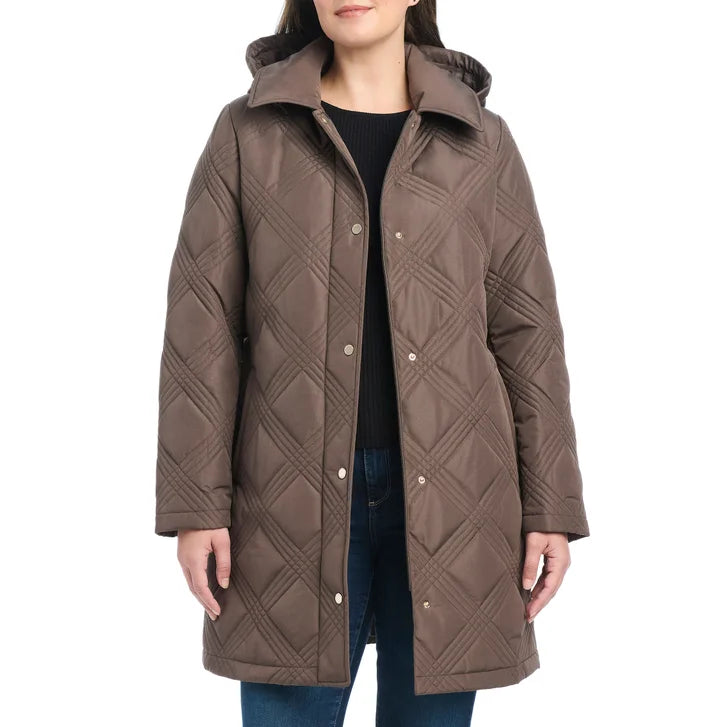 Jones New York Women's Belted Quilt Jacket