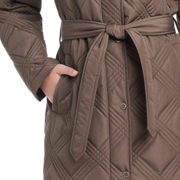 Jones New York Women's Belted Quilt Jacket
