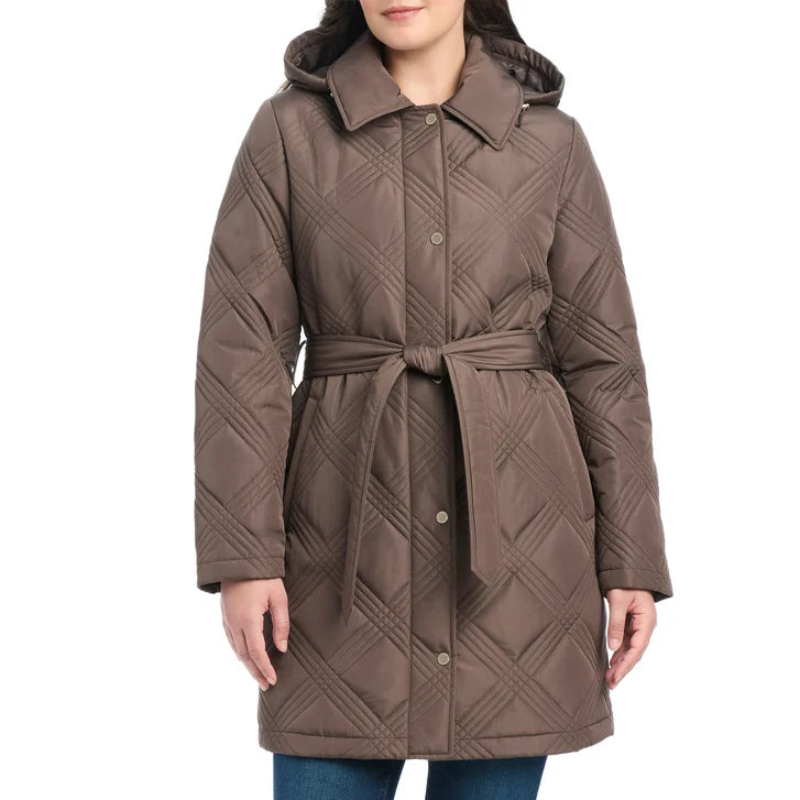 Jones New York Women's Belted Quilt Jacket